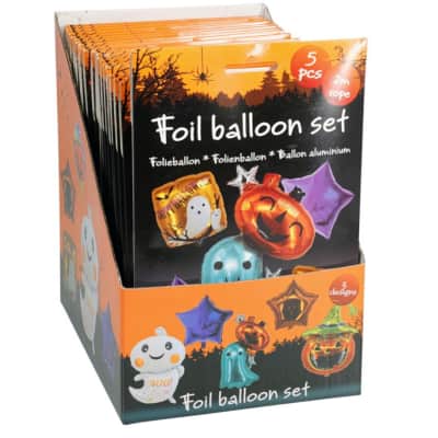 Folijiniai balionai HALLOWEEN, 5 vnt., HW25