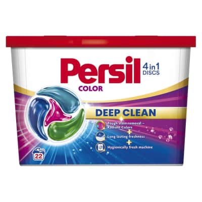 Skalbimo kaps. PERSIL DISCS COLOR, 22 skalb.
