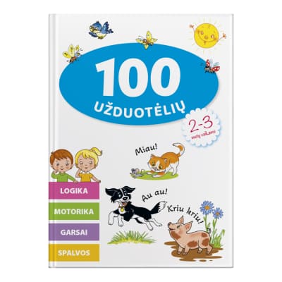 Knyga 100 UŽDUOTĖLIŲ 2-3 METŲ VAIKAMS