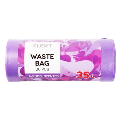 Šiukšlių maišai, arom. CLERIT, 35 l, 20 vnt.
