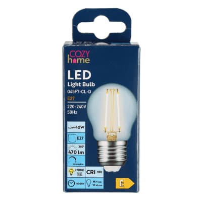 LED lemputė COZY HOME, 4.2W E27 470lm DIM