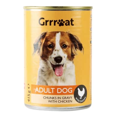 Ėdalas šunims GRRREAT, gab.su višt.415 g