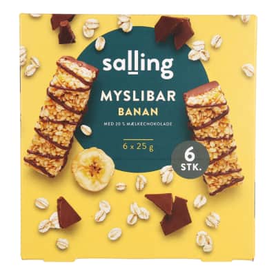 Batonėliai su bananais SALLING, 6x25 g
