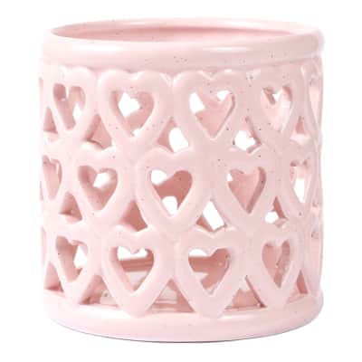 Keraminė žvakidė COZY HOME, rožinė, SS26