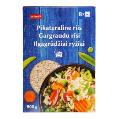 Ilgagrūdžiai ryžiai RIMI, 8 x 100 g