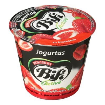Jogurtas su braškėmis BIFI ACTIVE, 2 %, 200 g