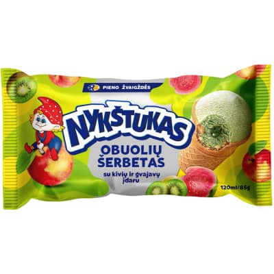 Obuolių šerbetas su įd. NYKŠTUKAS, 120ml/ 85g