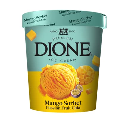 Mangų sorbetas su pas. įd. DIONE, 475ml/370g