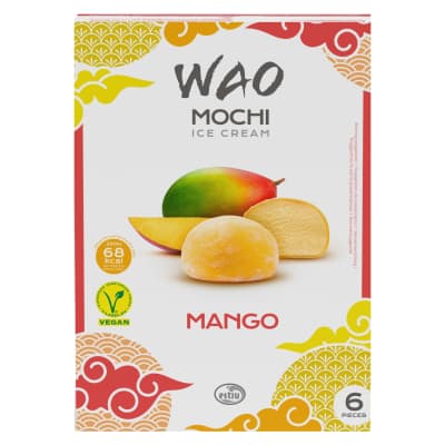Mangų skon. valg. ledai WAO MOCHI, 216ml/210g