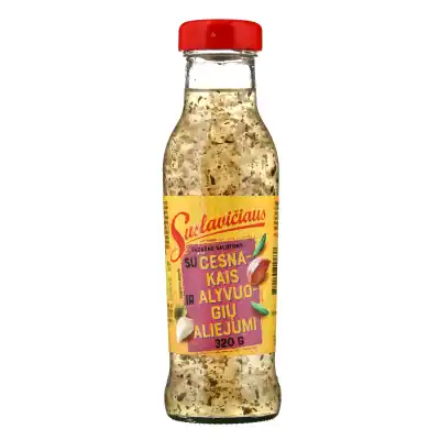 SUSLAVIČIAUS padažas su česn.,al. aliej.,320g