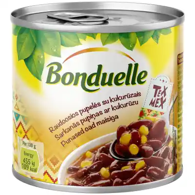 Raud. pupelės su kukur. pad. BONDUELLE, 430 g