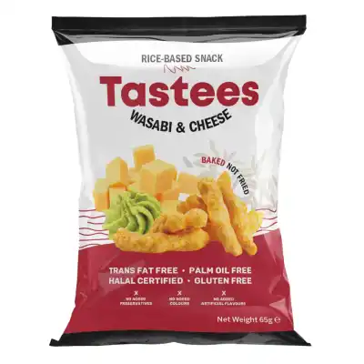 Ryžių užkandis sūrio sk. TASTEES WASABI, 65 g