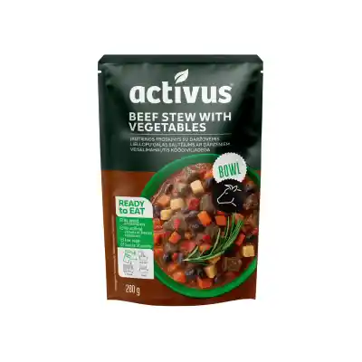 Jautienos troškinys su daržov. ACTIVUS, 280 g