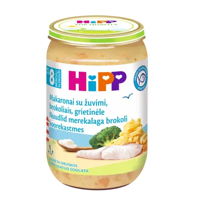 Makar. žuv., brok. tyrelė HIPP, 8 mėn, 220 g