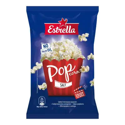 Kukurūzų spragėsiai su druska, ESTRELLA, 90g