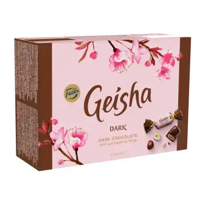 Saldainių dėžutė GEISHA DARK, 150g