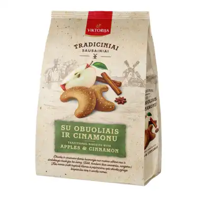 Sausainiai SU OBUOLIAIS IR CINAMONU, 250 g