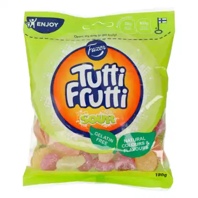 Želė saldainiai TUTTI FRUTTI SOUR, 180 g