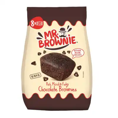 Keksiukai su belg. šokol. MR BROWNIE, 200 g