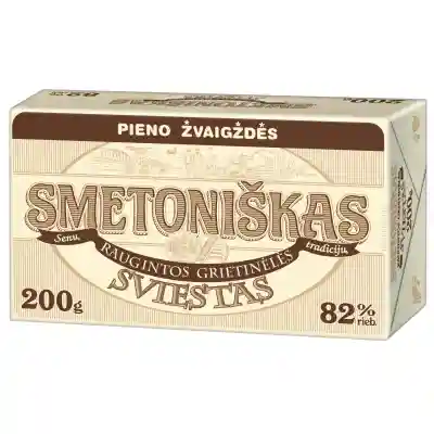 SMETONIŠKAS sviestas, 82 % rieb., 200 g
