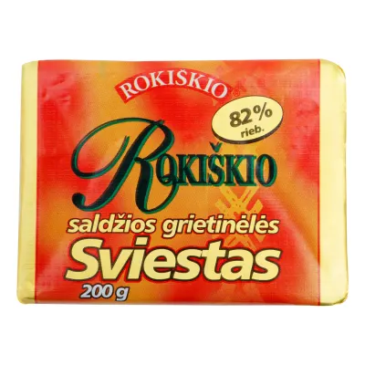 ROKIŠKIO sviestas, 82 % rieb., 200 g
