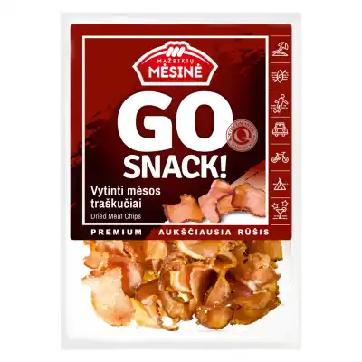 Vyt. mėsos traškučiai GO SNACK, a. r., 100 g