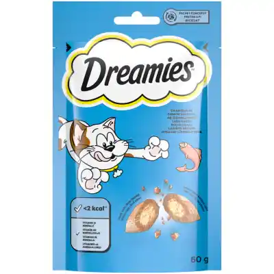 Skanėstas katėms su lašiša DREAMIES, 60 g