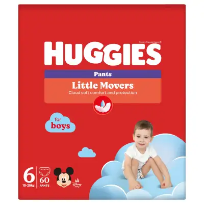 Sauskel.-kelnait.HUGGIES BOY(6)15-25kg,60vnt.