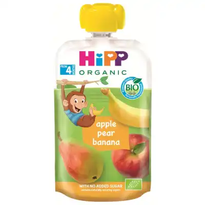 Ekol. obuol. kriauš. ban. tyrelė HIPP, 100 g