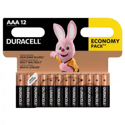 Baterijos DURACELL AAA, LR03, 12 vnt., AW26