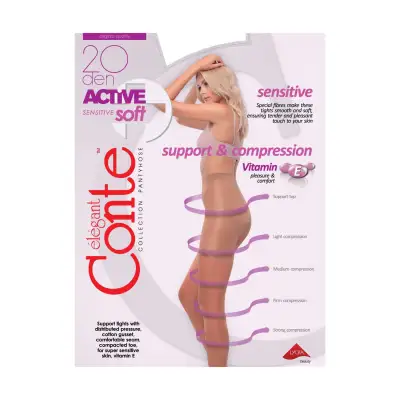 Pėdkelnės Conte Active Soft20 Nat 4 20d
