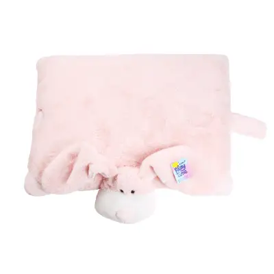 Pliušinė zuikio pagalvėlė, 60 cm, rož., AW26