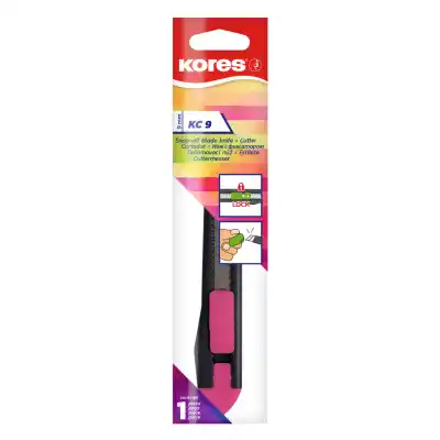 Plast. peilis KORES KC9, neon. sp., 9mm