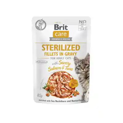 Kačių ėd. BRIT CARE SALM. & TUNA, 85 g