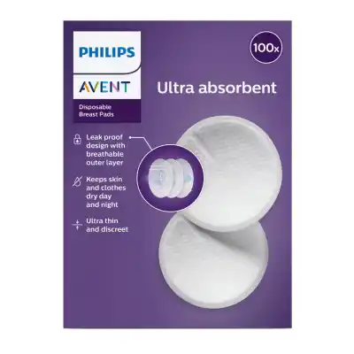 Vienk. krūtų įklotai PHILIPS AVENT, 100 vnt.