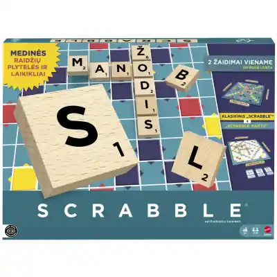 Stalo žaidimas SCRABBLE, medinis