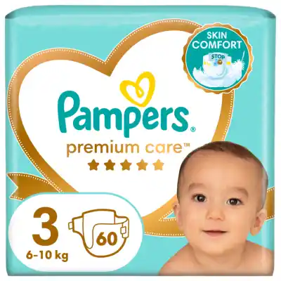 Sausk. PAMPERS PREMIUM, 3, 6 - 10 kg, 60 vnt.