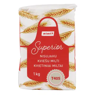 Kvietiniai miltai RIMI, 405 D, 1 kg