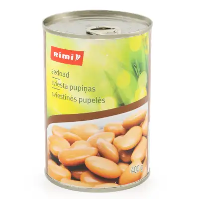 Sviestinės pupelės RIMI, 400 g / 250 g