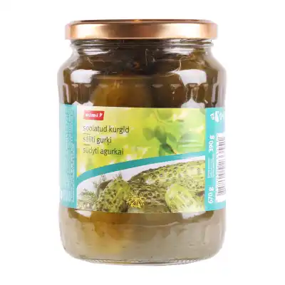 Sūdyti agurkai RIMI, 670 g / 390 g