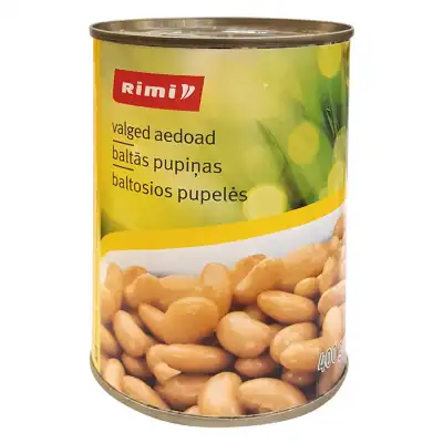 Baltosios pupelės RIMI, 400 g / 240 g