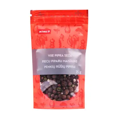 Penkių rūšių pipirai RIMI, 25g