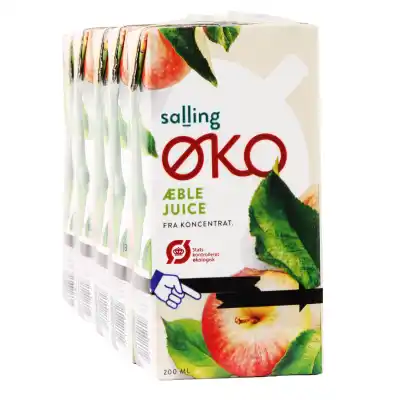Ekol. obuolių sultys SALLING EKO, 5 x 200 ml