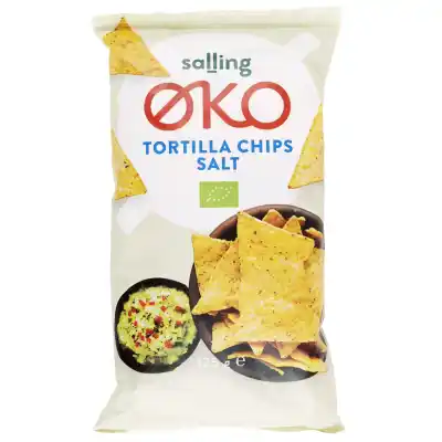 Ekol. tortilijų traškučiai SALLING EKO, 125 g