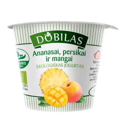 Ekol. jogurtas anan. DOBILAS, 2,5-3,5 %, 125g