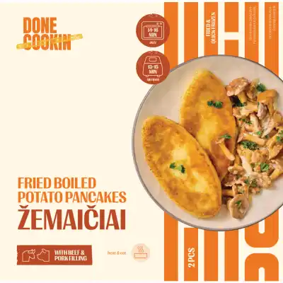 ŽEMAIČIŲ blynai su mės.įd.DONE COOKIN,260 g