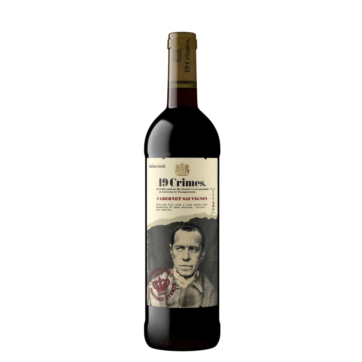 Raud.saus.vynas 19 CRIMES CAB.SAUVIG., 0,75l