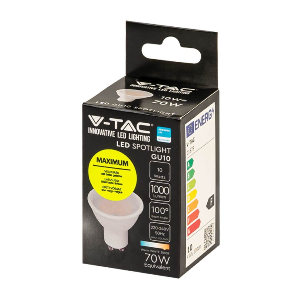 LED lamp V Tac Samsung 271 10W 3K 110