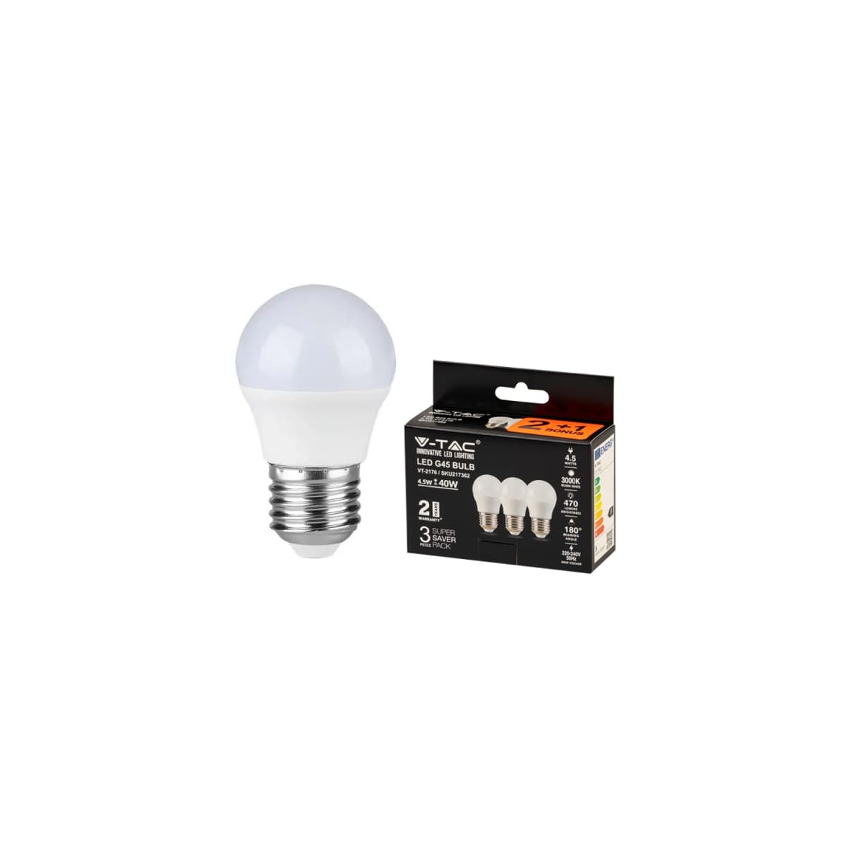 LED pirn 2 1 e27 470lm 5.5w Vtac 2176