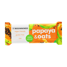 Batonėlis su papaja THE BEGINNINGS, 40 g